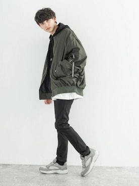 「Audience（オーディエンス）のアイテム」を使った、Rocky Monroeさん（メンズ・176cm）の冬コーディネート