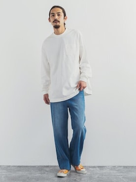 「Audience（オーディエンス）のアイテム」を使った、Rocky Monroeさん（メンズ・186cm）の春コーディネート