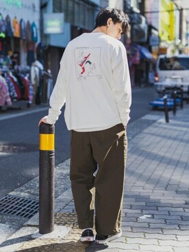 カーゴパンツを使った イラストt のメンズ人気ファッションコーディネート Wear