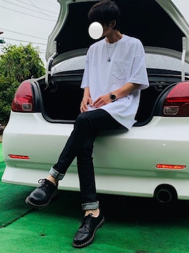 「Daniel Wellington（ダニエルウェリントン）のアイテム（その他）」を使った、y_Oさん（メンズ・168cm）の夏コーディネート