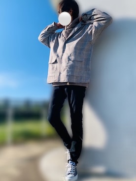「チェック柄に恋してる」｜「アイテム（福袋/福箱）」を使った、y_Oさん（メンズ・168cm）の秋コーディネート