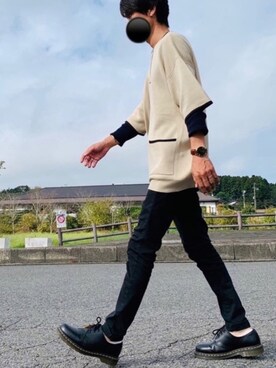 「リドム」｜「アイテム（アクセサリー）」を使った、y_Oさん（メンズ・168cm）の秋コーディネート