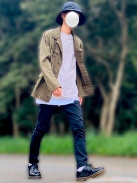 「ハットコーデ」｜「アイテム（ブルゾン）」を使った、y_Oさん（メンズ・168cm）の秋コーディネート