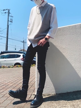 「Daniel Wellington（ダニエルウェリントン）のアイテム（その他）」を使った、y_Oさん（メンズ・168cm）の春コーディネート