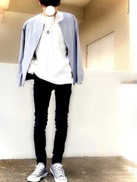 「unrelaxing（アンリラクシング）のアイテム（ブルゾン）」を使った、y_Oさん（メンズ・168cm）の春コーディネート