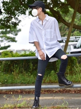 「韓国風コーデ」｜「アイテム（キャップ）」を使った、y_Oさん（メンズ・168cm）の夏コーディネート