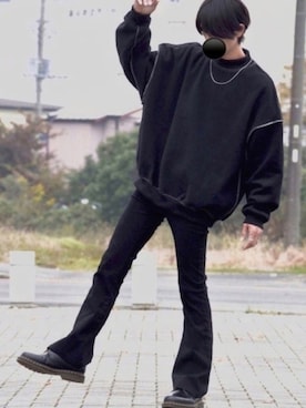 「アイテム（ネックレス）」を使った、y_Oさん（メンズ・168cm）の冬コーディネート