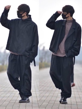 「CREARE LINO」｜「アイテム（Tシャツ/カットソー）」を使った、y_Oさん（メンズ・168cm）の冬コーディネート