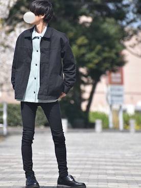 「オーバーシャツ」｜「アイテム（ジャケット/アウター）」を使った、y_Oさん（メンズ・168cm）の春コーディネート