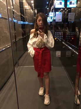「MSGM（エムエスジーエム）のアイテム（スカート）」を使った、winwinさん（レディース・158cm）の夏コーディネート