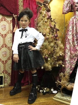 「小2」｜RINKA&REIさん（キッズ・125cm）の冬コーディネート