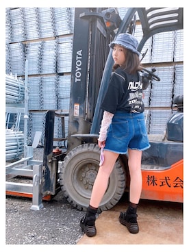 「ZIDDY」｜「アイテム（帽子）」を使った、RINKA&REIさん（キッズ・148cm）の春コーディネート