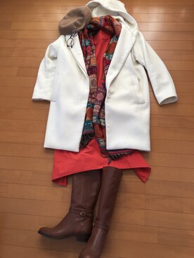 「LBC（エルビーシー）のアイテム（ワンピース/ドレス）」を使った、ronsさん（レディース・163cm）の冬コーディネート