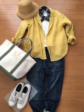 「CONVERSE（コンバース）のCONVERSE コンバース ジャック パーセル / JACK PURCEL（スニーカー）」を使った、ronsさん（レディース・163cm）の夏コーディネート