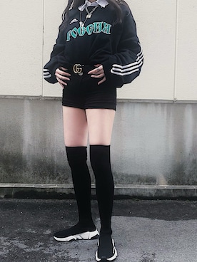 「Gosha Rubchinskiy（ゴーシャラブチンスキー）のアイテム」を使った、ゆちゃさん（レディース・160cm）の春コーディネート