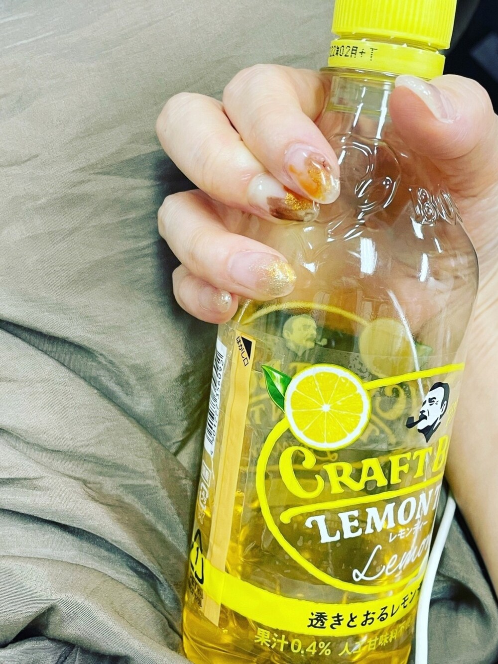「レモンティー、ネイル」｜「new nailのアイテム（ネイル用品/ネイルケア、オレンジ系）」を使った、azureさん（レディース・160cm）の夏コーディネートの1枚目の写真