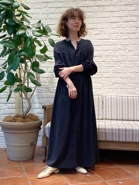 「アイテム（バングル/リストバンド）」を使った、Kaho Oishiさん（レディース・150cm）の春コーディネート