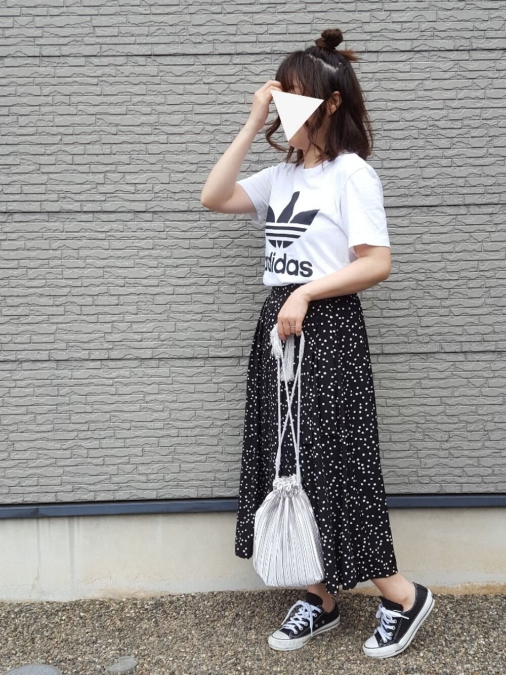 yuuさんの「＜adidas＞トレフォイルTシャツ（adidas）」を使ったコーディネートの1枚目の写真