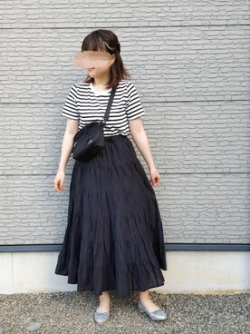 「Boisson Chocolat（ボワソンショコラ）のアイテム」を使った、yuuさん（レディース・160cm）の夏コーディネート