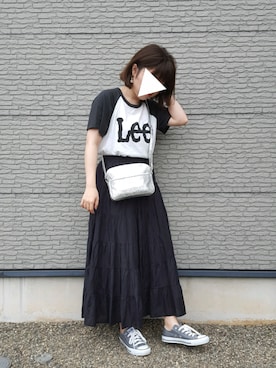 「シルバーバッグ」｜yuuさん（レディース・160cm）の夏コーディネート