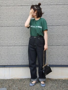 「DISCOAT（ディスコート）のバレーシューズ（バレエシューズ）」を使った、yuuさん（レディース・160cm）の夏コーディネート