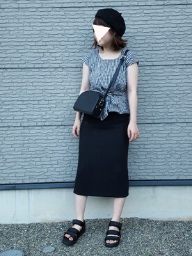 「スポサン」｜「アイテム（ハンチング/ベレー帽）」を使った、yuuさん（レディース・160cm）の夏コーディネート