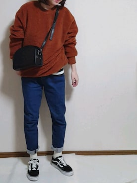 「bit blue（ビットブルー）のアイテム」を使った、yuuさん（レディース・160cm）の冬コーディネート