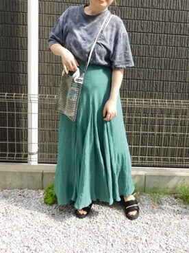 S S タイダイ半袖トップス ムラ染めプリントtシャツを使った人気ファッションコーディネート Wear