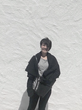 「THOM KROM（トムクロム）のアイテム（カーディガン/ボレロ）」を使った、P Tsangさん（レディース・150cm）の夏コーディネート