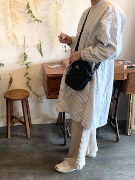 「Aunt Marie's（アントマリーズ）のAUNT MARIE'S リブニットパンツ（その他パンツ）」を使った、gosimaさん（レディース・150cm）の春コーディネート