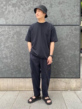 「EN ROUTE（アンルート）のアイテム（その他パンツ）」を使った、YOSHINO TAKUYAさん（メンズ・170cm）の夏コーディネート