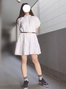 「LACOSTE（ラコステ）のアイテム（スニーカー、その他）」を使った、mayukoさん（レディース・161cm）の夏コーディネート