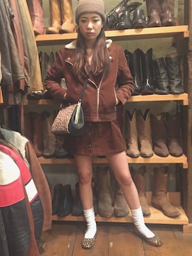 「VANS（バンズ）のアイテム（ブルゾン）」を使った、MIIIさん（レディース・163cm）の冬コーディネート