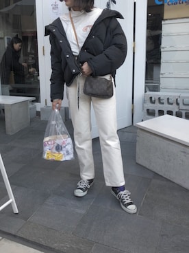 「DHOLIC（ディーホリック）のアイテム（その他アウター）」を使った、なつぅさん（レディース・166cm）の冬コーディネート