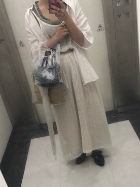 「IKUMI（イクミ）のアイテム（オールインワン・サロペット）」を使った、かんろさん（レディース・153cm）の春コーディネート