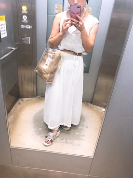 「IKUMI（イクミ）のアイテム（オールインワン・サロペット）」を使った、かんろさん（レディース・153cm）の夏コーディネート