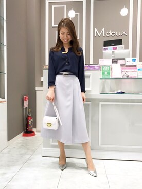 「M.deux（エムドゥ）のアイテム（シューズ）」を使った、mami♡⃛¨̮さん（レディース・157cm）の春コーディネート