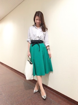 「M.deux（エムドゥ）のアイテム（シューズ）」を使った、mami♡⃛¨̮さん（レディース・157cm）の春コーディネート