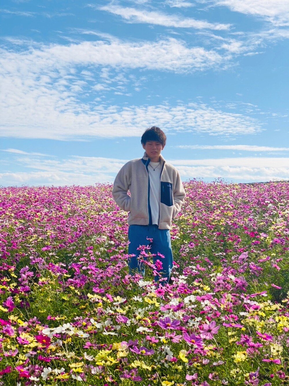 「ストリート、休日スタイル、NIKE、レトロX、エアマックス95、ポールスミス、パタゴニア」｜「patagoniaのPatagonia / Classic Retro X Jacket▲（ブルゾン、ベージュ系）」を使った、Na-kiさん（メンズ・170cm）の秋コーディネートの1枚目の写真