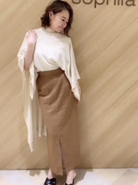 「sophila（ソフィラ）のアイテム」を使った、sophilaさん（レディース・160cm）の春コーディネート