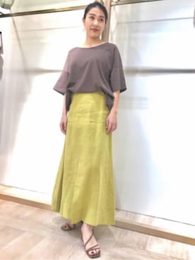 「アイテム（トップス、ブラウン系）」を使った、sophilaさん（レディース・160cm）の夏コーディネート