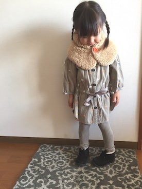 「fith社」｜「アイテム（ワンピース/ドレス）」を使った、rinoremiri♡さん（キッズ・90cm）の冬コーディネート