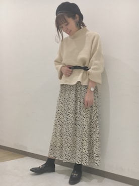 「アイテム（ピアス（両耳用））」を使った、Mitsu .さん（レディース・163cm・20代）の秋コーディネート