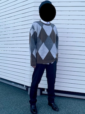 「NANO universe（ナノユニバース）のアイテム（ハンチング/ベレー帽）」を使った、kzさん（メンズ・178cm）の春コーディネート
