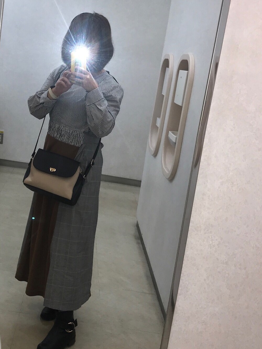 「秋のコーデ、おしゃれさんと繋がりたい、今日のコーデ、シンプルコーデ、痩せたい、ワンピース」｜「ZARAのアイテム（ワンピース、ブルー系）」を使った、JIMINlEさん（レディース・156cm）の秋コーディネートの1枚目の写真