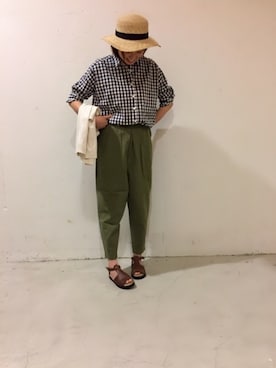 「Samansa Mos2（サマンサ モスモス）のイージータックパンツ（その他パンツ）」を使った、aoki(∵)さん（レディース・165cm）の春コーディネート