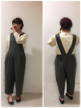 ｖネックサロペットを使った人気ファッションコーディネート Wear