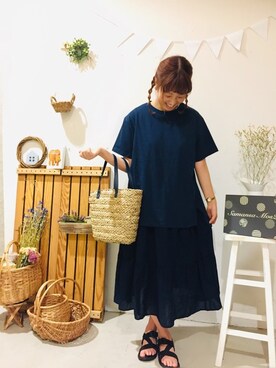 aoki(∵)さん（レディース・165cm）の夏コーディネート