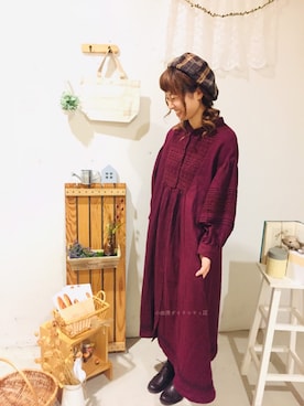 「ふんわり」｜「アイテム（ワンピース/ドレス）」を使った、aoki(∵)さん（レディース・165cm）の秋コーディネート