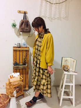 「のんびり」｜aoki(∵)さん（レディース・165cm）の秋コーディネート